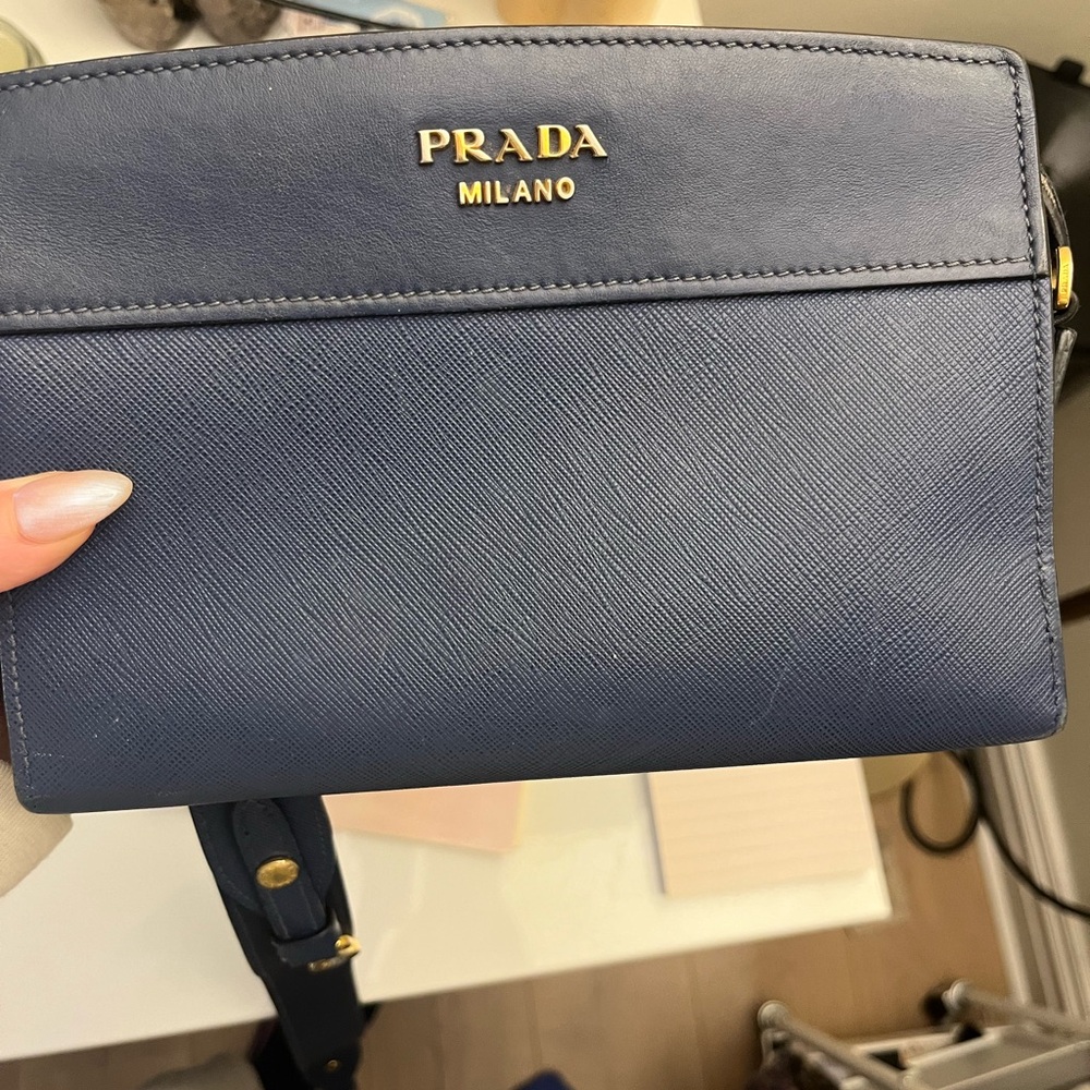 Navy Blue Prada Crossbody